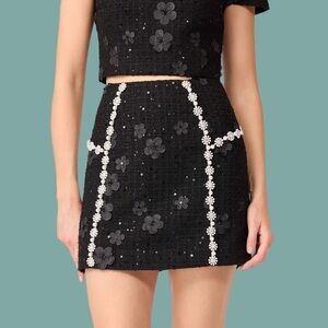 Elliatt - Ellouise Embellished Tweed Skirt